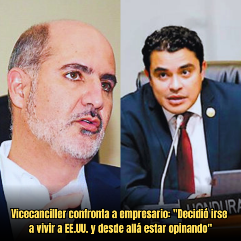 Vicecanciller confronta a empresario: «Decidió irse a vivir a Estados Unidos y desde allá estar opinando»